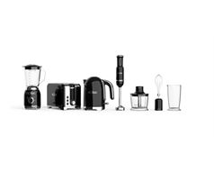 Solac Pack 4 Piece Black Kettle + Toaster + Jug Blender + Stick Blender "Castile Black"